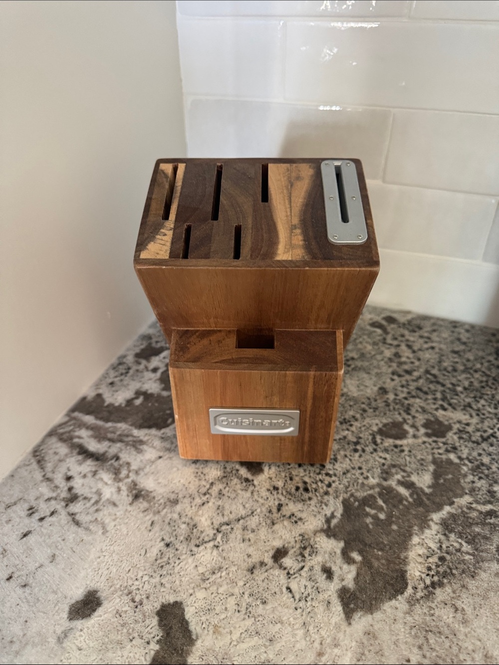 New Cuisinart wood  Knife Block - Natural Brown